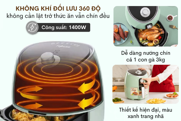 1-2 Nồi chiên không dầu Fujihome A4