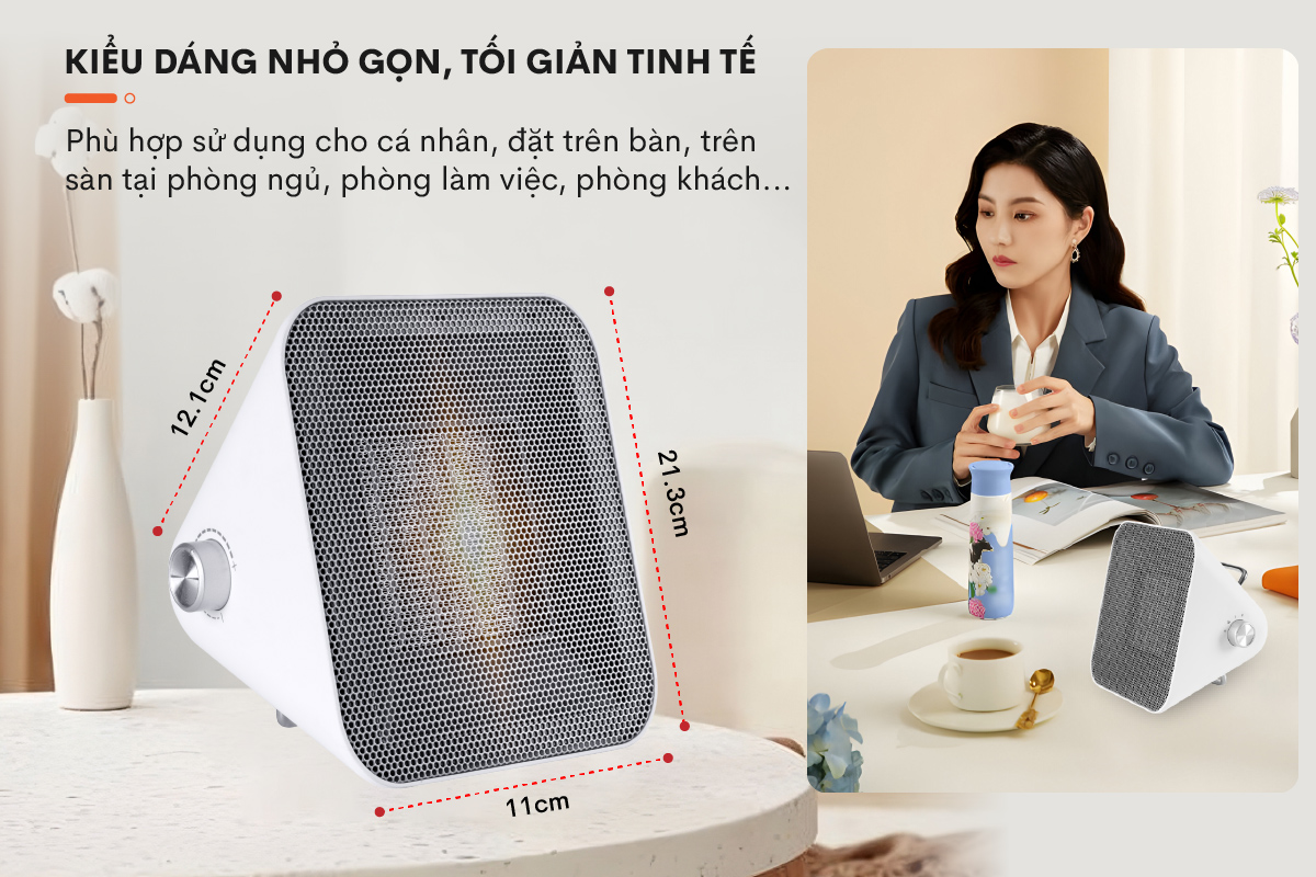 Quạt sưởi gốm FUJIHOME FH1100