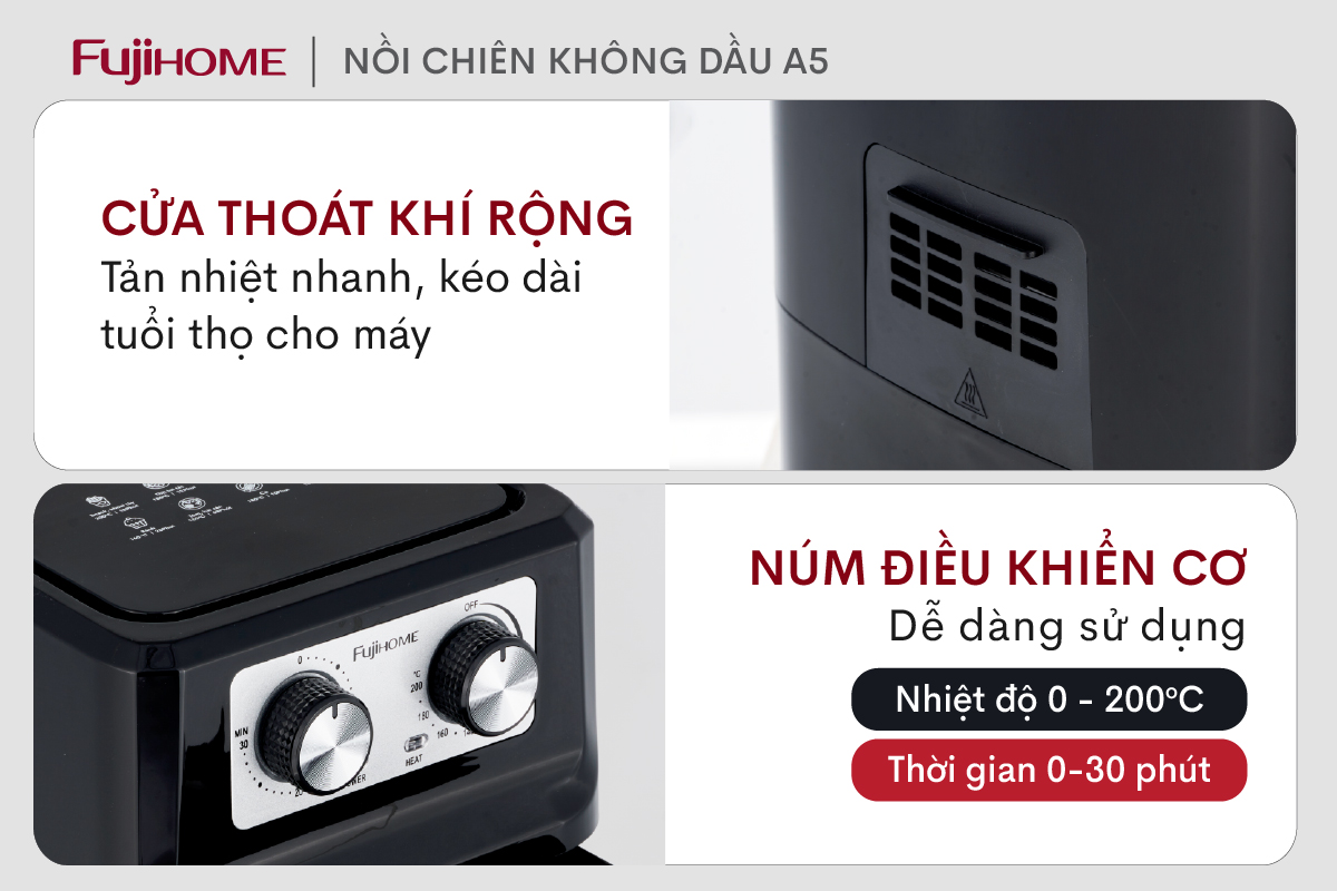 Nồi chiên không dầu Fujihome A5