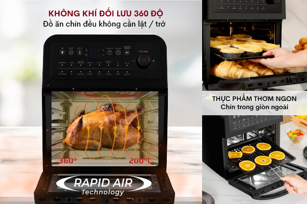 Nồi chiên không dầu Fujihome A12D