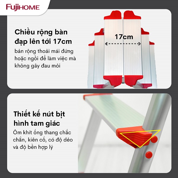 1-72 Thang nhôm gấp chữ A FUJIHOME DL205
