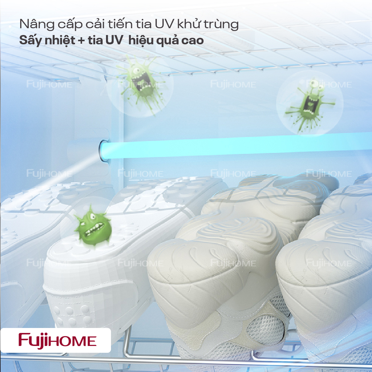 Tủ sấy giày dép khử khuẩn Fujihome SD128