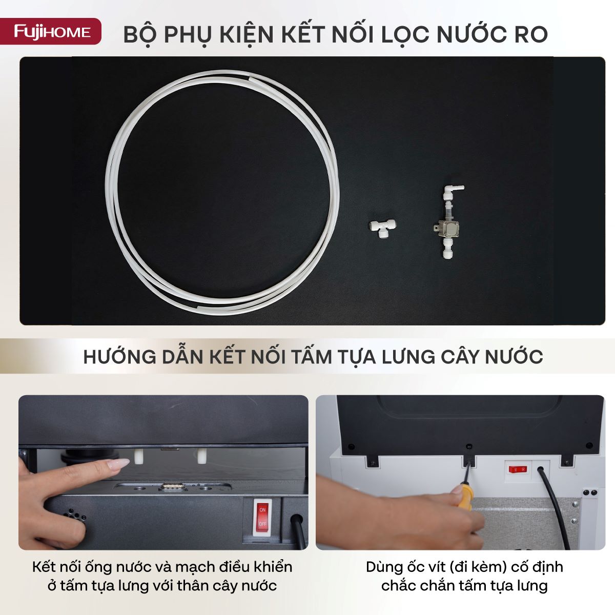 Cây nước bàn trà cao cấp có ngăn khử khuẩn UV Fujihome TB241N-UV