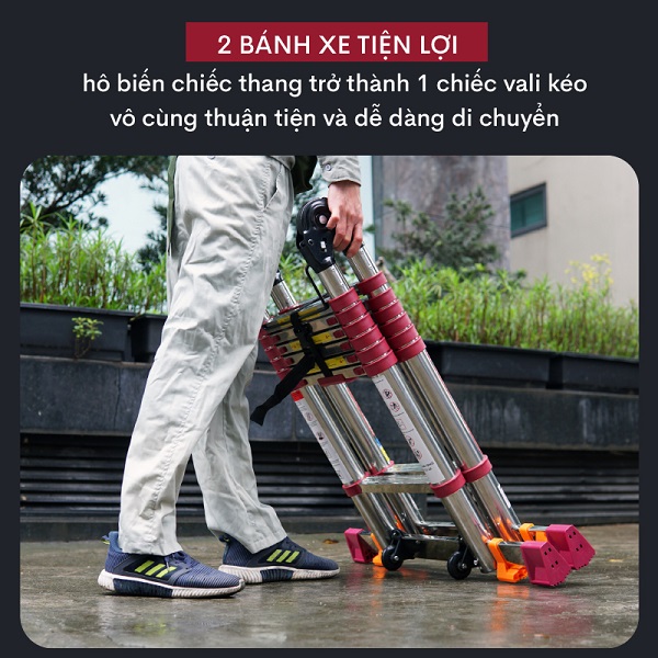Thang INOX rút gọn (chữ A) FUJIHOME TLA08IR
