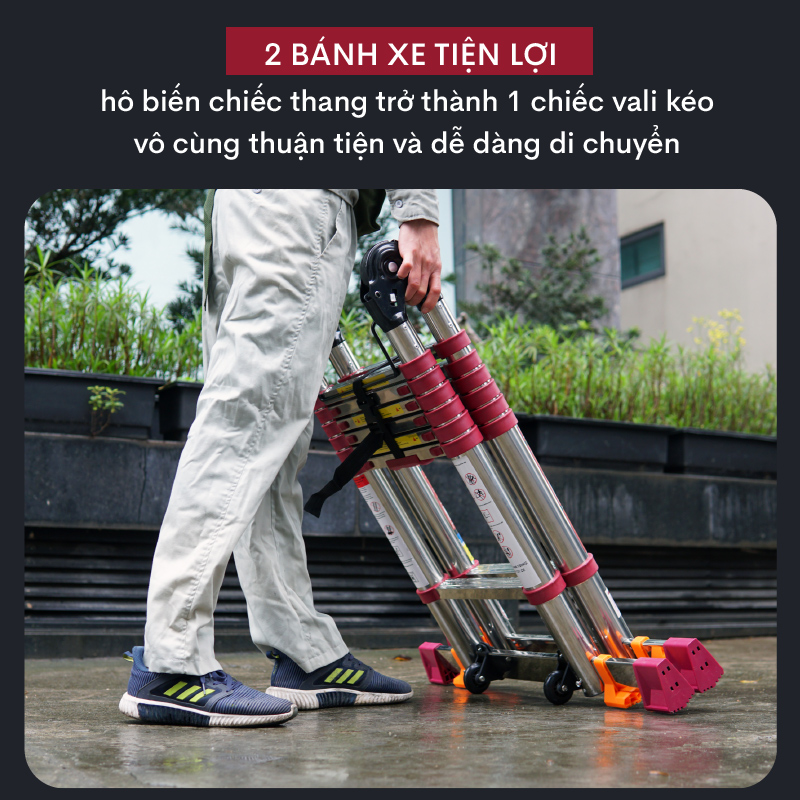Thang INOX rút gọn (chữ A) FUJIHOME TLA09IR