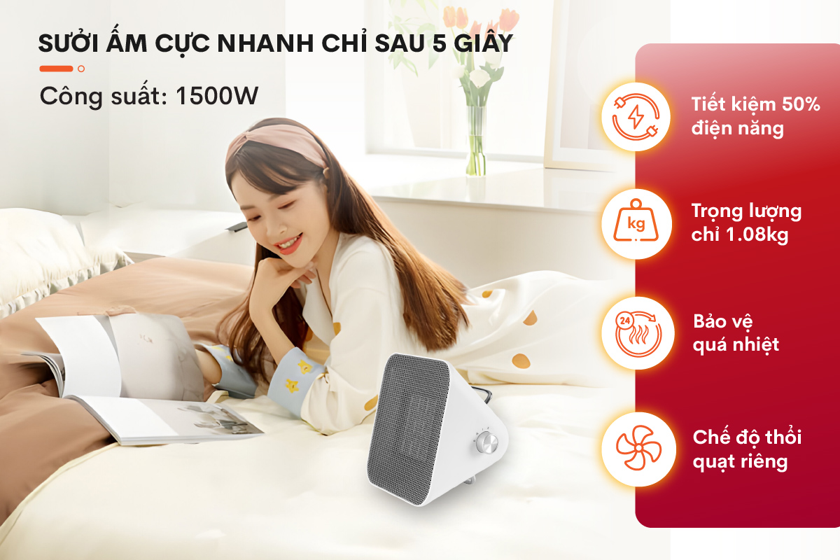 Quạt sưởi gốm FUJIHOME FH1100