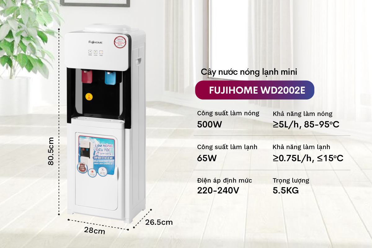 Cây nước nóng lạnh FUJIHOME WD2002E