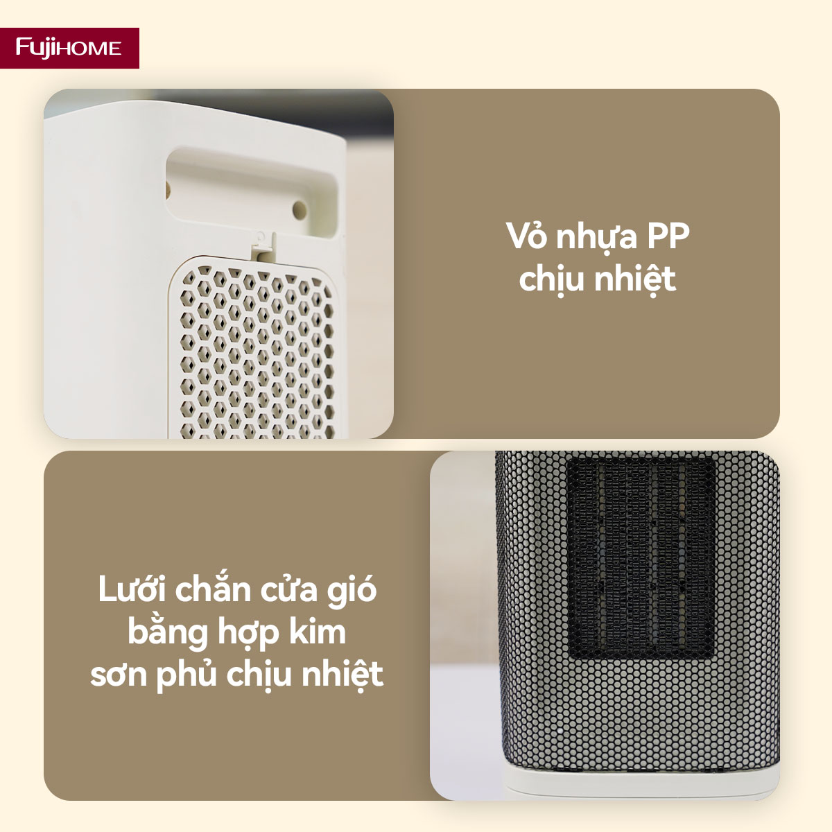 2-32 Quạt sưởi gốm mini Fujihome FH600