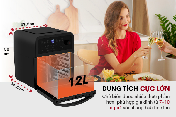 Nồi chiên không dầu Fujihome A12D