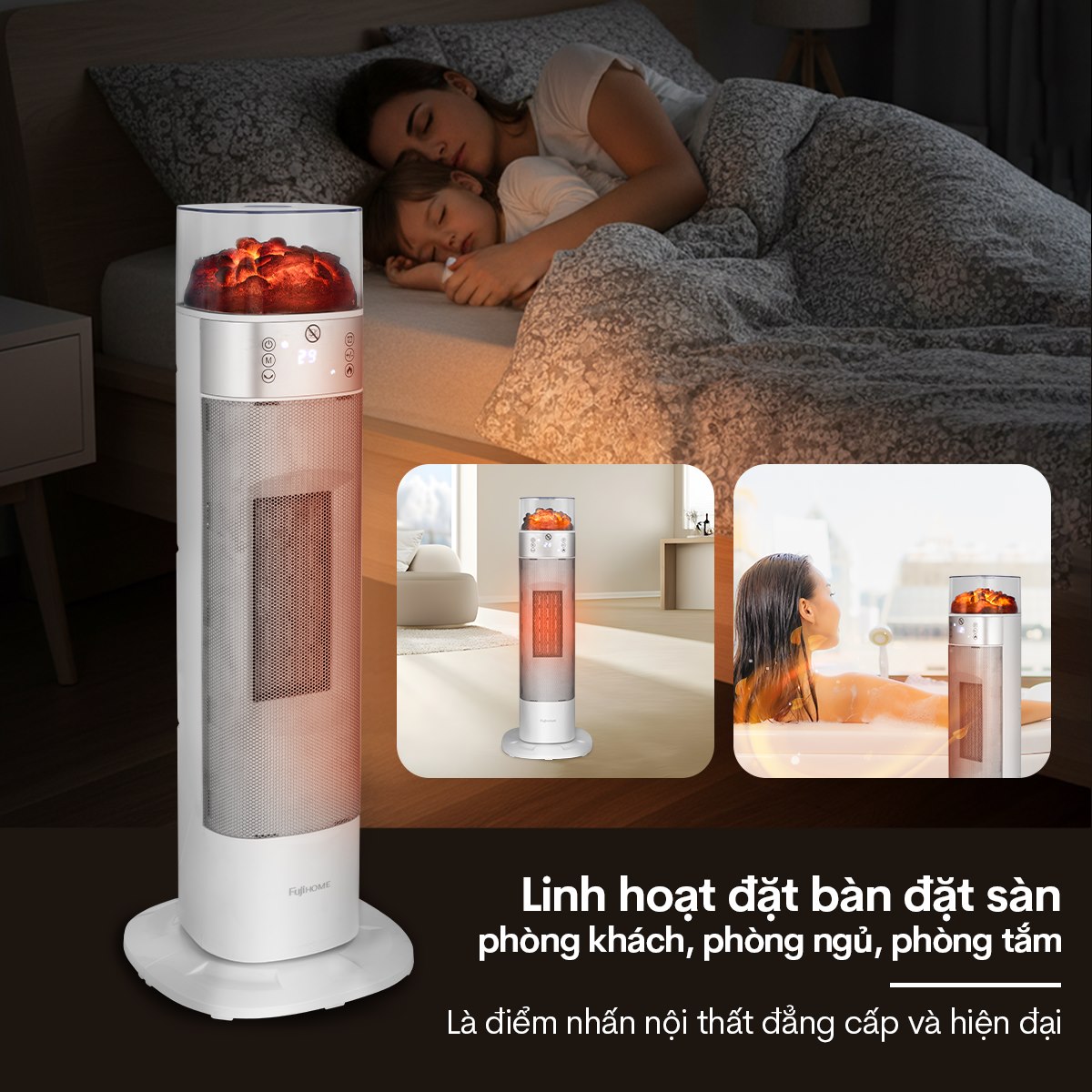 Quạt sưởi gốm Fujihome FH3100E