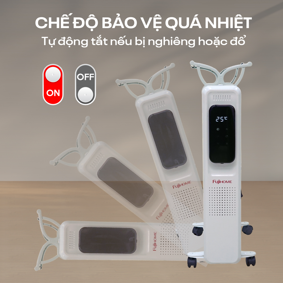 3-22 Máy sưởi dầu Fujihome OH8615