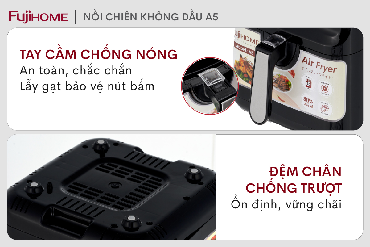 Nồi chiên không dầu Fujihome A5