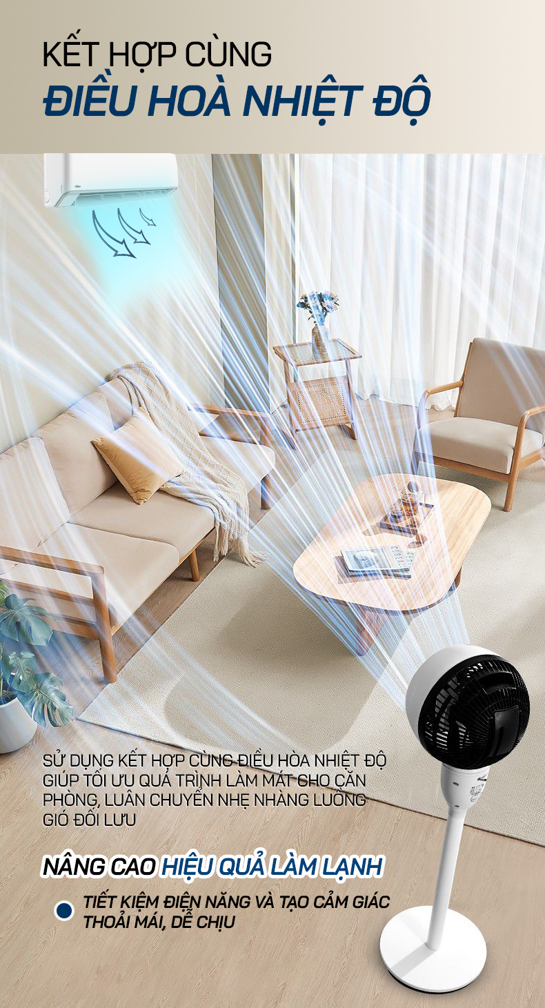 Quạt đối lưu không khí Fujihome CF25 (Điều khiển cơ)