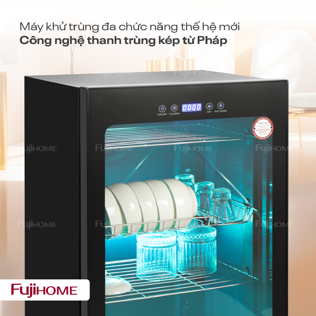 3-35 Tủ sấy chén bát tiệt trung Fujihome DD128