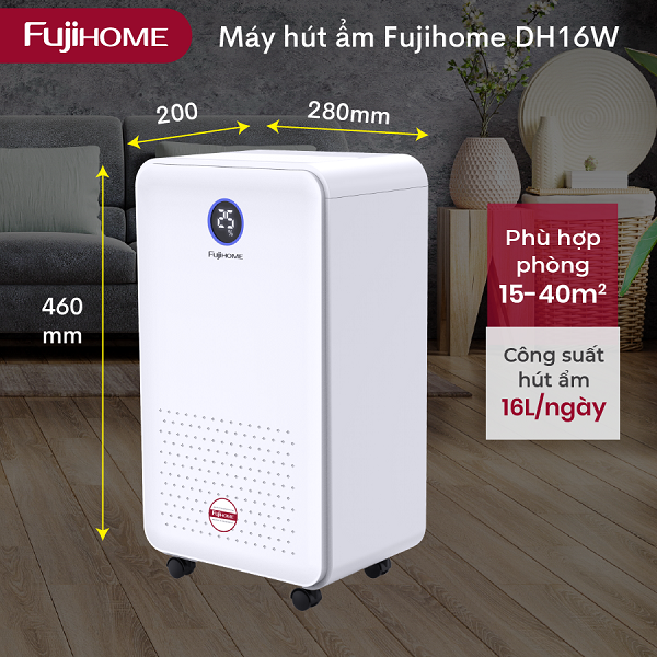 máy hút ẩm Fujihome DH16W