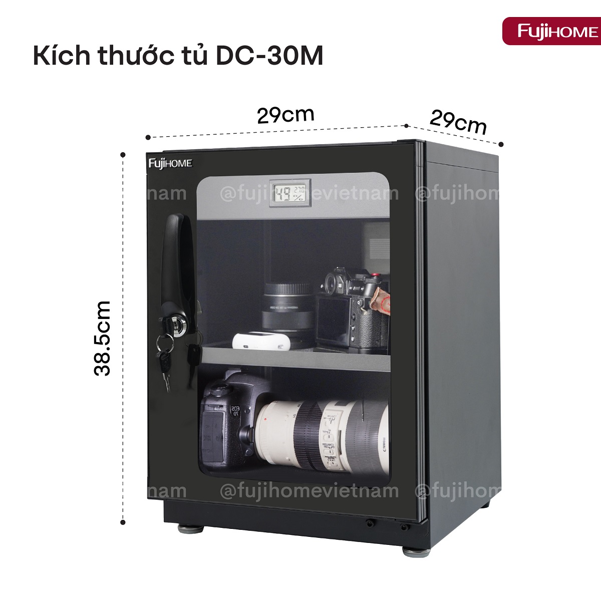 30m-11 Tủ chống ẩm thế hệ mới Fujihome DC-30M 30L