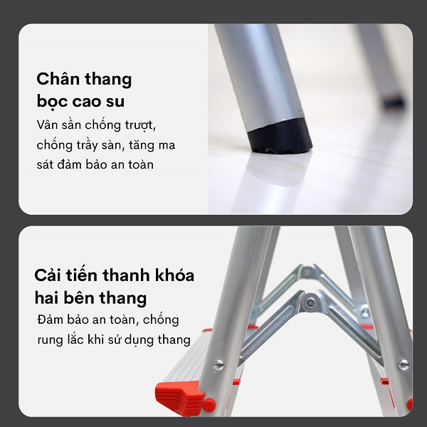 Thang nhôm gấp chữ A FUJIHOME DL204