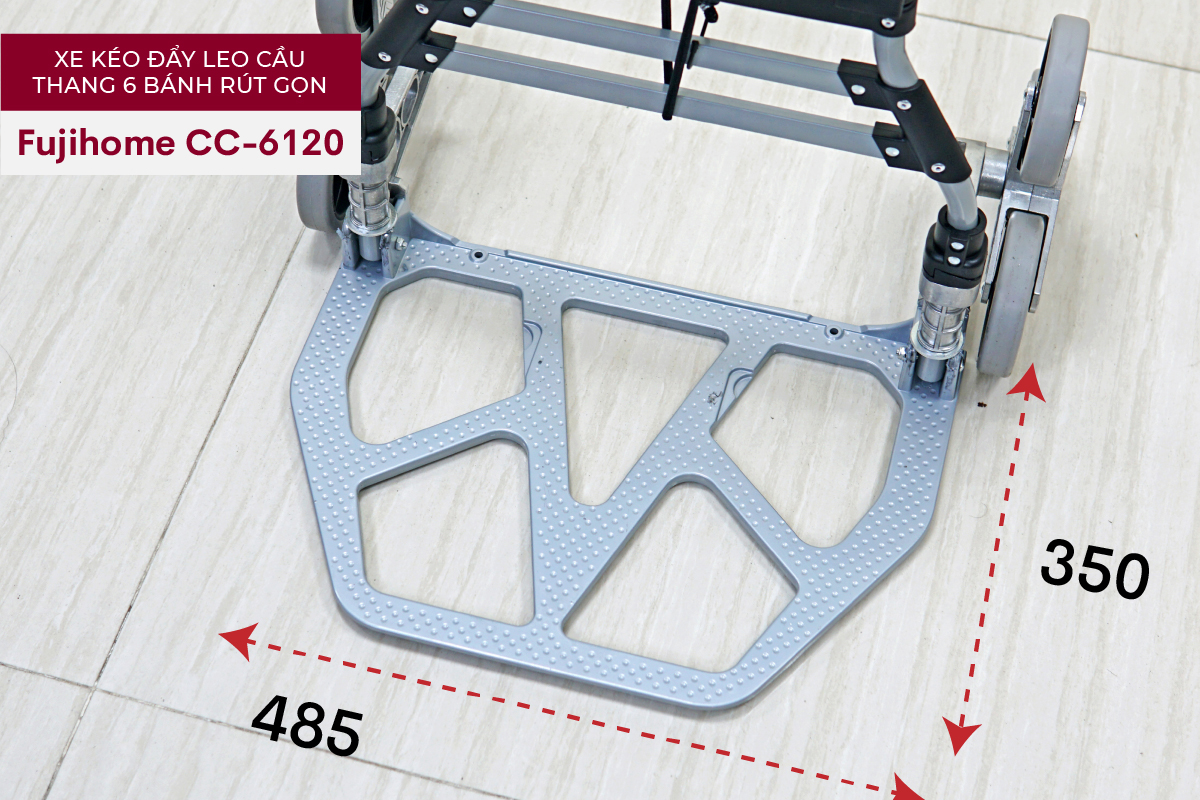 Xe kéo đẩy leo cầu thang 6 bánh rút gọn FUJIHOME CC-6120