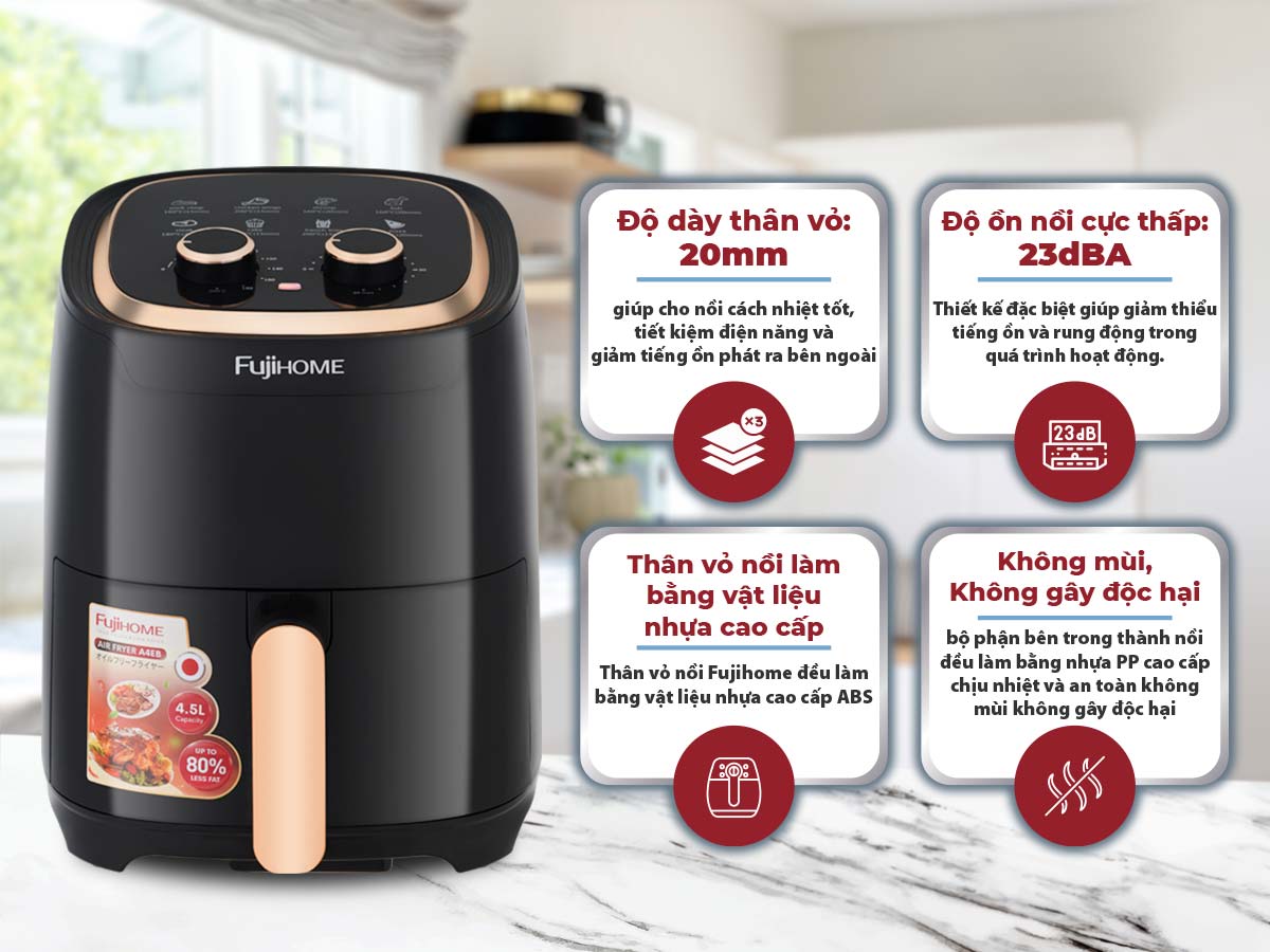 4diemnoibat-web Nồi chiên không dầu Fujihome A4EB 4.5Lít