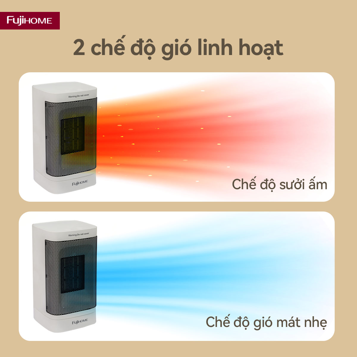 5-13 Quạt sưởi gốm mini Fujihome FH600