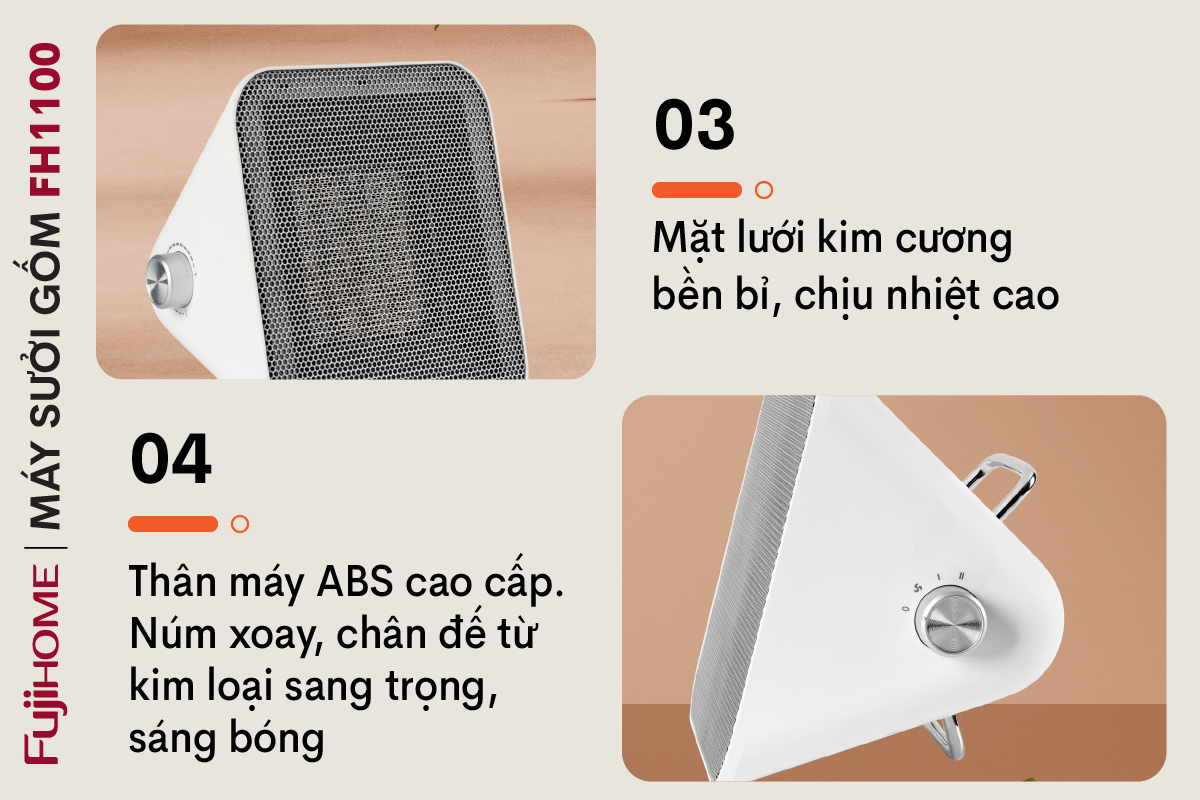 Quạt sưởi gốm FUJIHOME FH1100