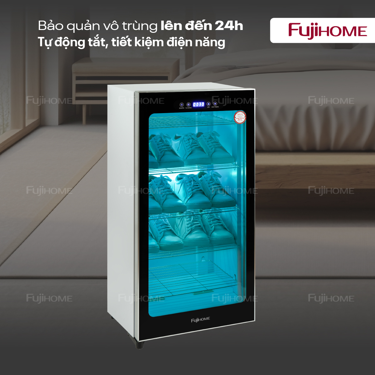Tủ sấy giày dép khử khuẩn Fujihome SD128