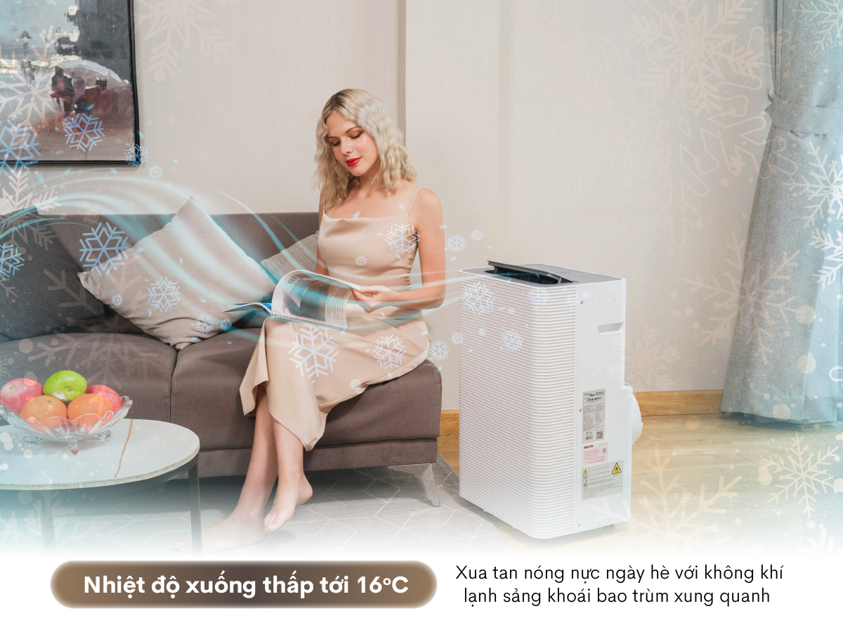 7-33 Máy điều hòa di động thông minh Fujihome PAC14