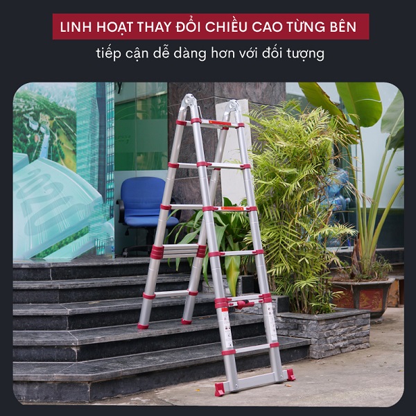 Thang nhôm rút gọn (chữ A) FUJIHOME TLA07R