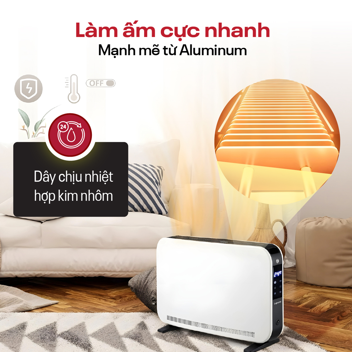 7320-08 Máy sưởi đối lưu Fujihome CH7320