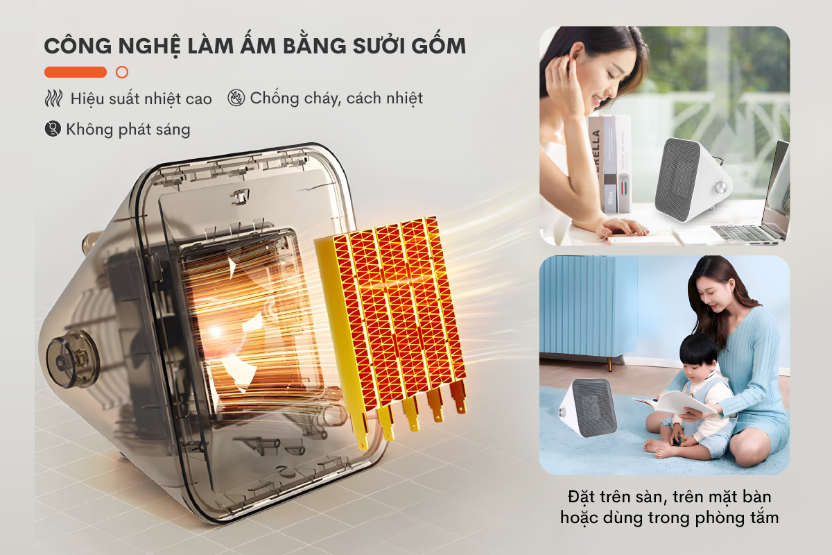 Quạt sưởi gốm FUJIHOME FH1100