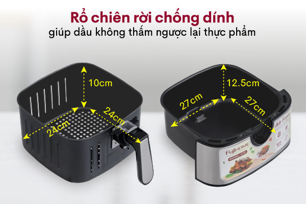 8-27 Nồi chiên không dầu Fujihome A7D