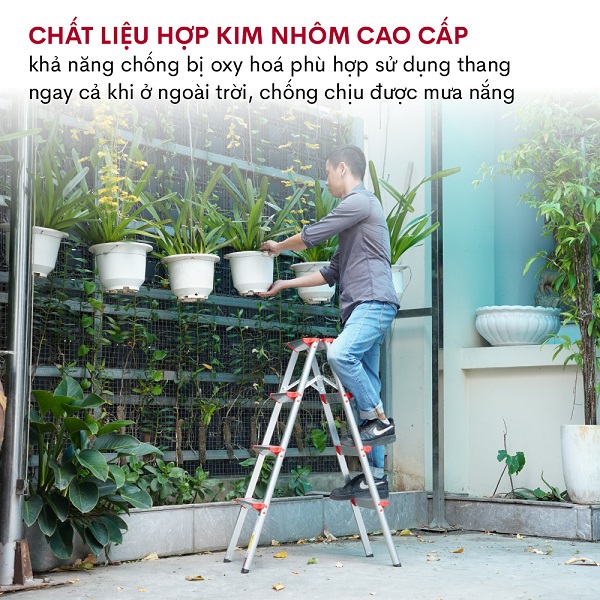 Thang nhôm gấp chữ A FUJIHOME DL204