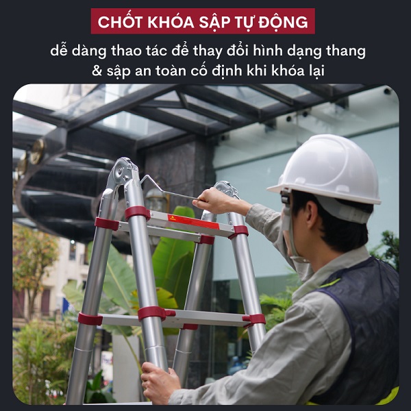 Thang nhôm rút gọn (chữ A) FUJIHOME TLA07R