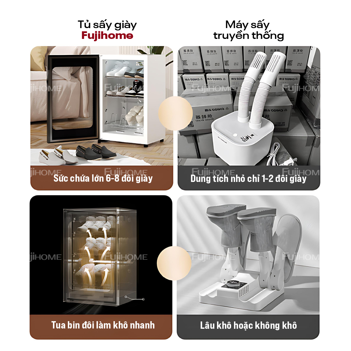 Tủ sấy giày dép khử khuẩn Fujihome SD128