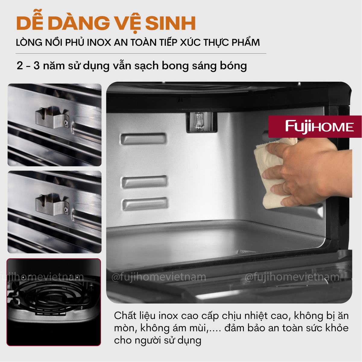 a12db-03 Nồi chiên không dầu Fujihome A12DB 12Lít