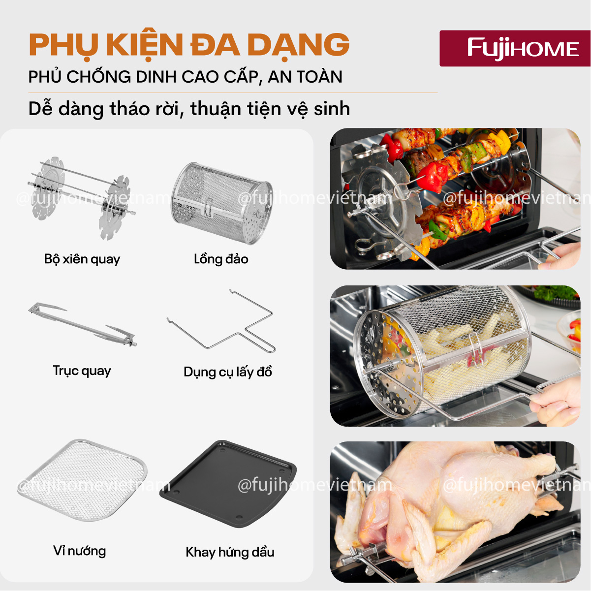 a12db-05 Nồi chiên không dầu Fujihome A12DB 12Lít