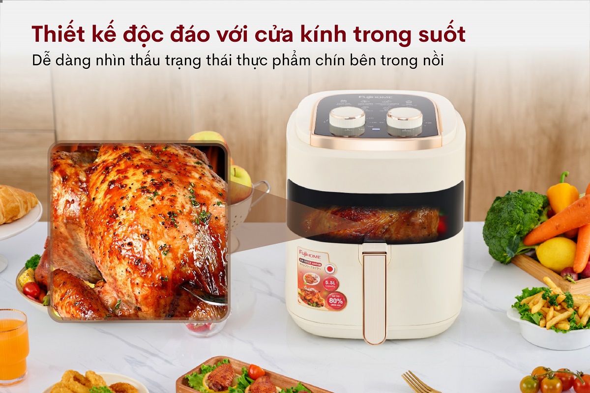 Nồi chiên không dầu Fujihome A5GW 5.5Lít