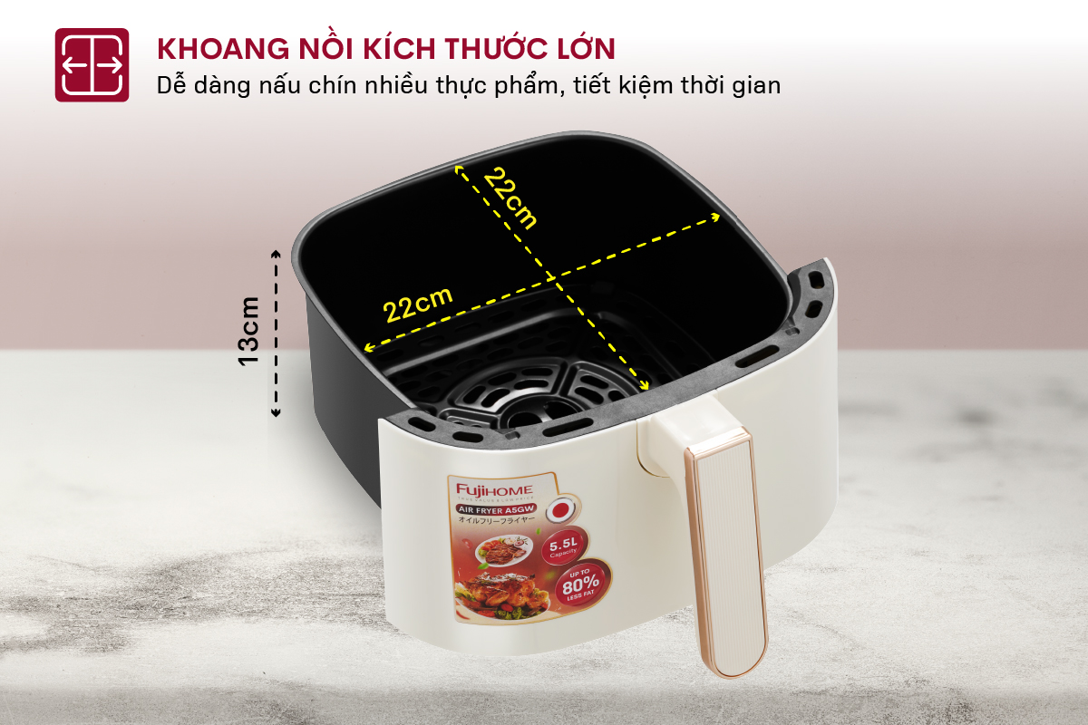 Nồi chiên không dầu Fujihome A5GW
