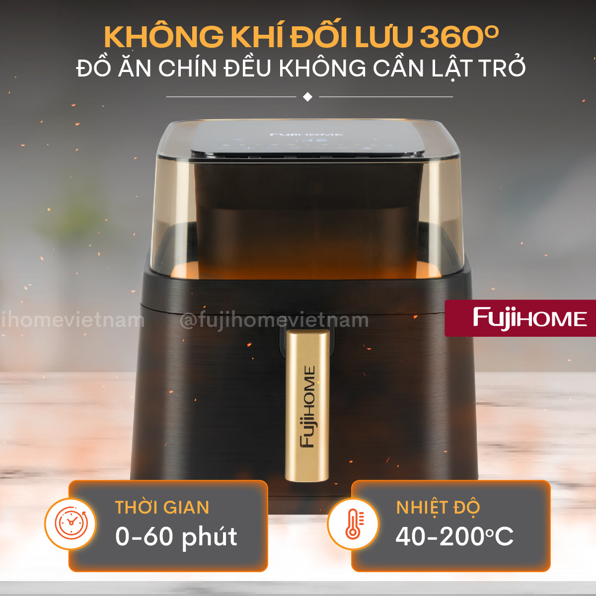 a8dg2-04 Nồi chiên không dầu Fujihome A8DG2 8Lít