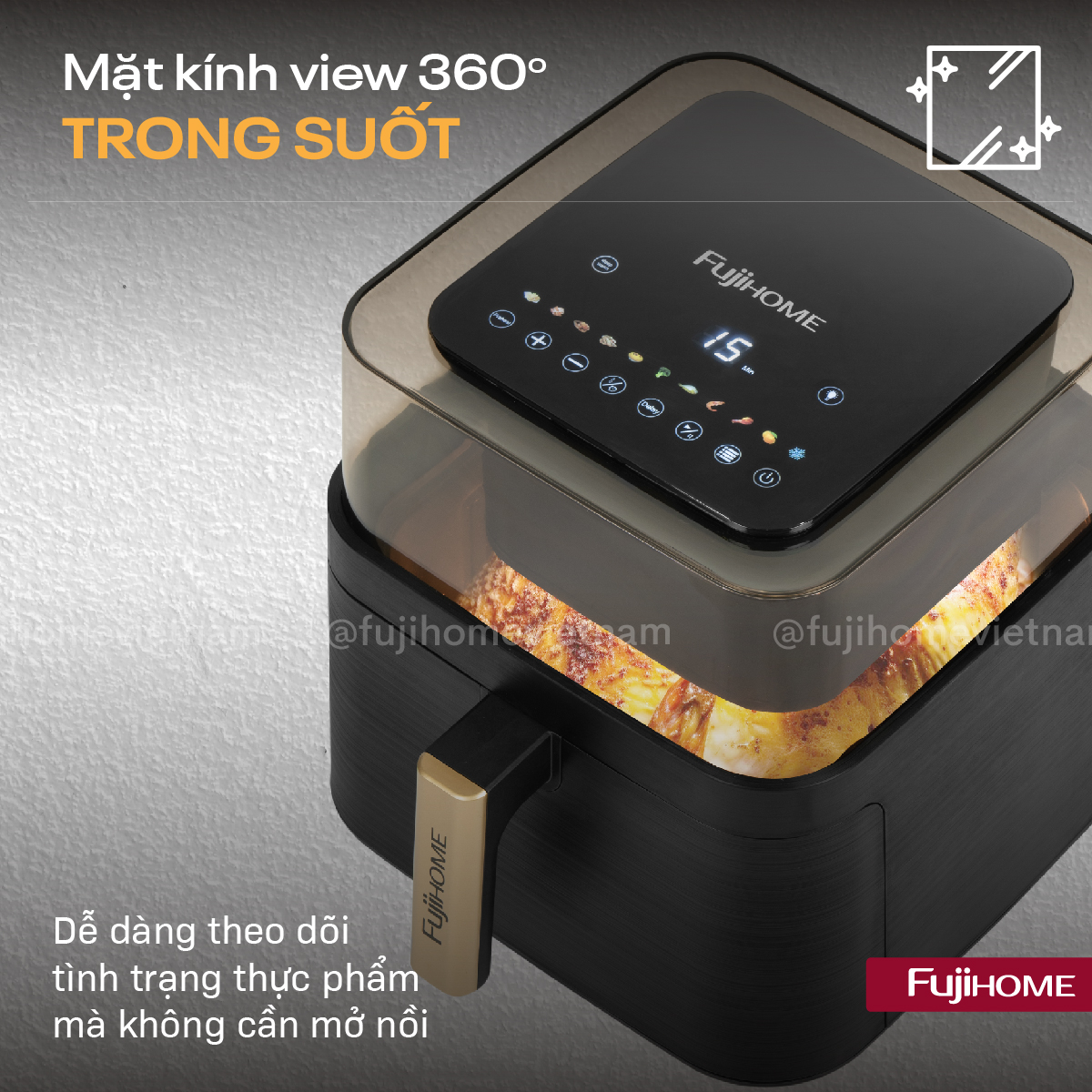 a8dg2-07 Nồi chiên không dầu Fujihome A8DG2 8Lít