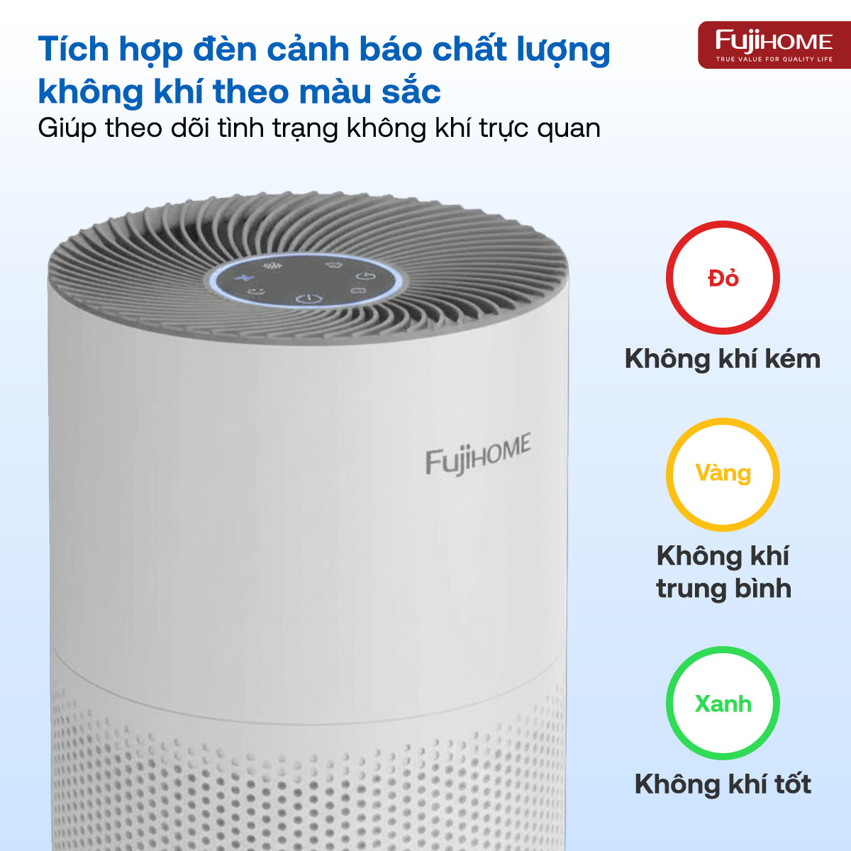Máy lọc không khí Fujihome AP5COMPACT kết nối Wifi thông minh