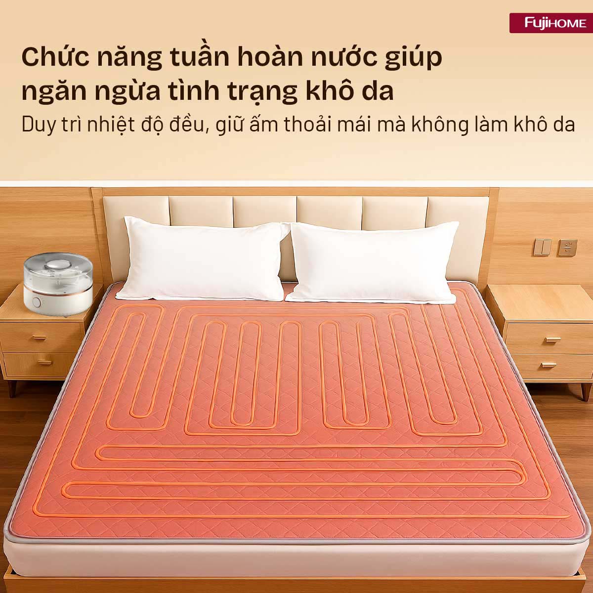 Chăn Điện Sưởi ấm bằng nước nóng Fujihome HB1820E