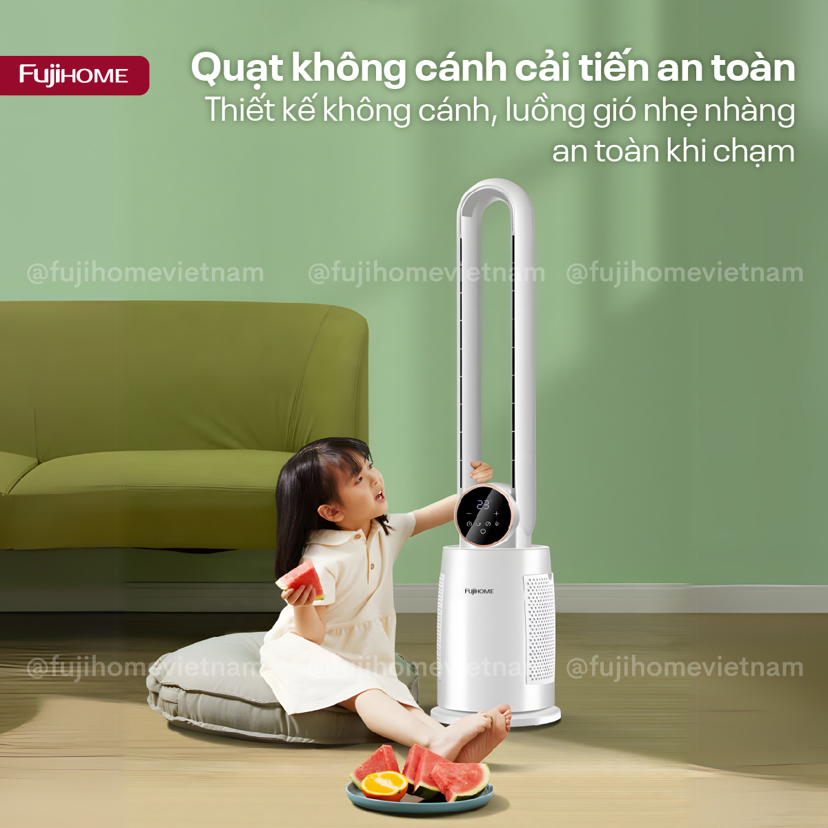 Quạt không cánh tích hợp lọc không khí bằng ion Fujihome BF-03R