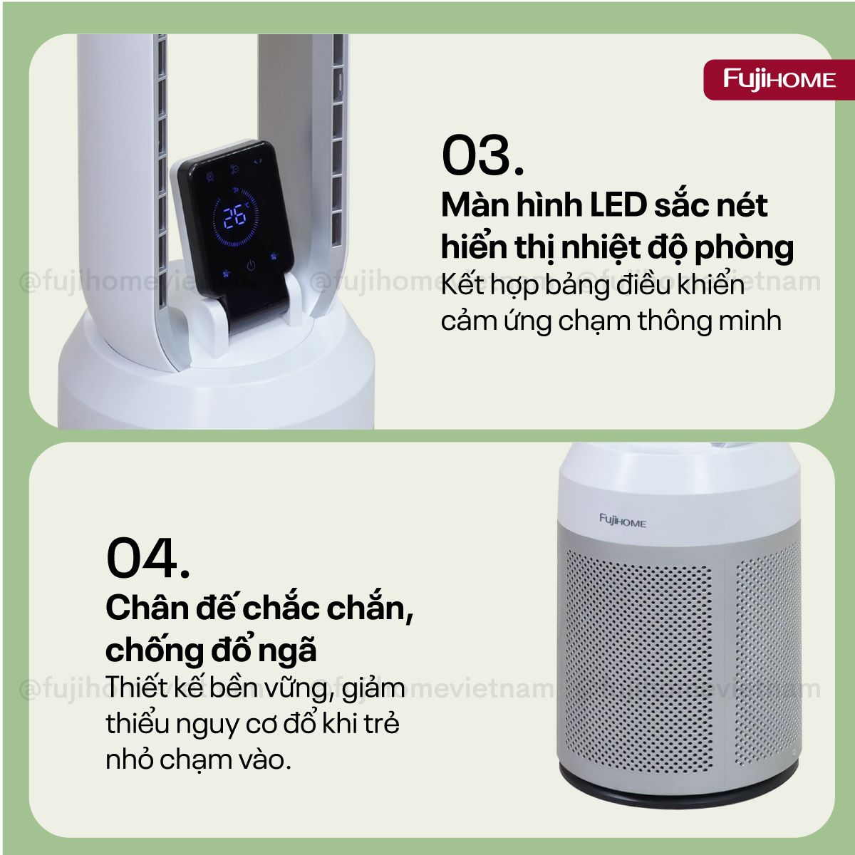 Quạt không cánh Fujihome BF308DC