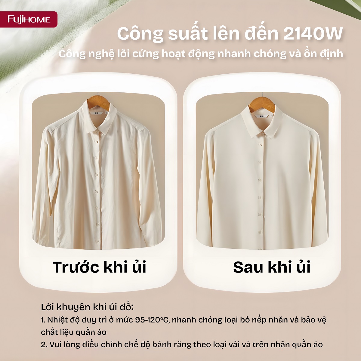Bàn Là Cây Hơi Nước Fujihome SI18DBW