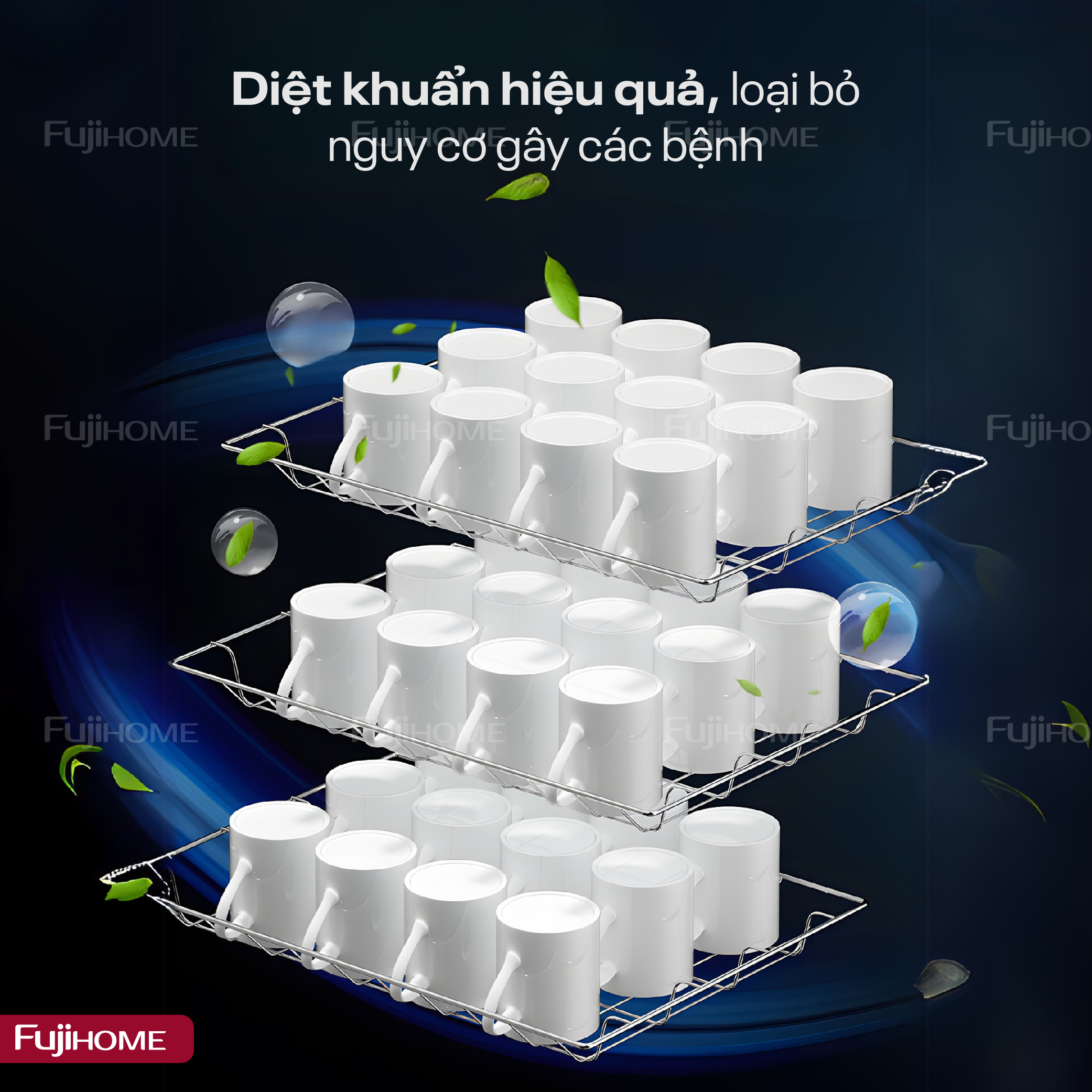 Tủ sấy khử khuẩn UV+Ozone fujihome DD180
