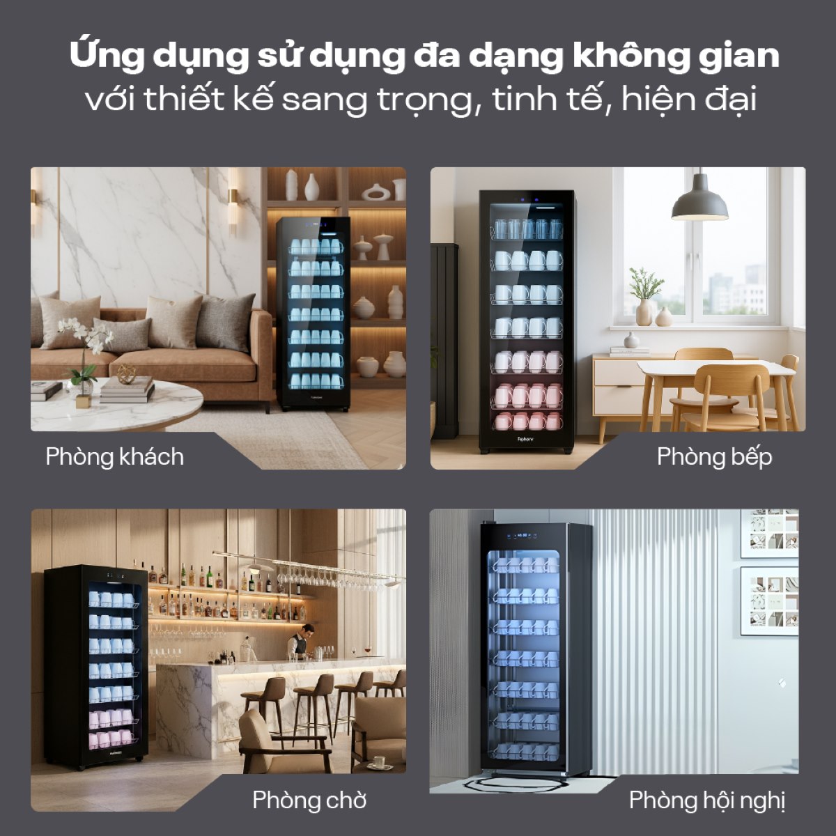 Tủ sấy chén bát tiệt trùng dung tích lớn Fujihome DD220
