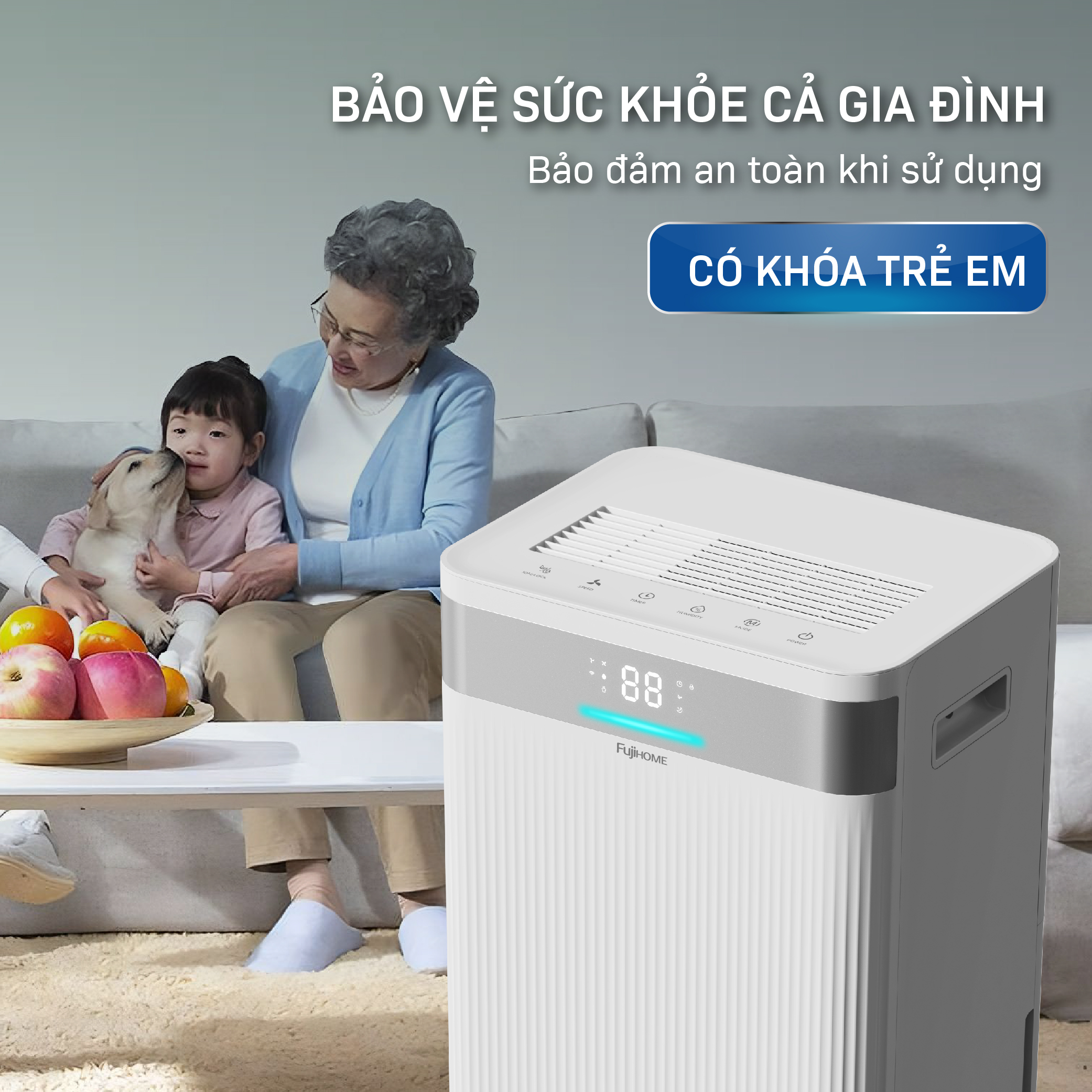 dh-09 Máy hút ẩm dân dụng Fujihome DH40NW