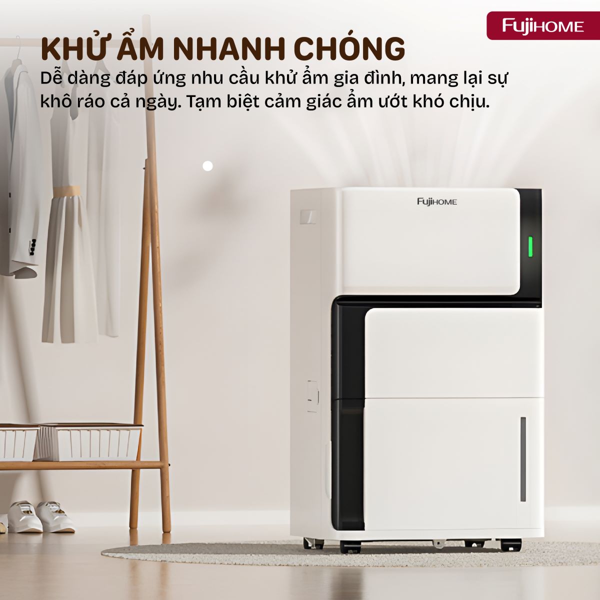 Máy hút ẩm dân dụng Fujihome DH07