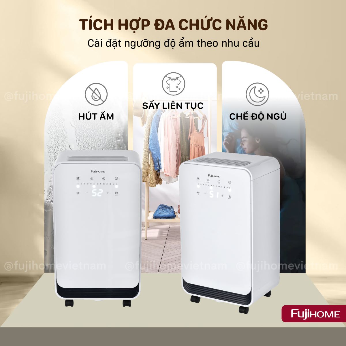 máy hút ẩm dân dạng Fujihome DH10